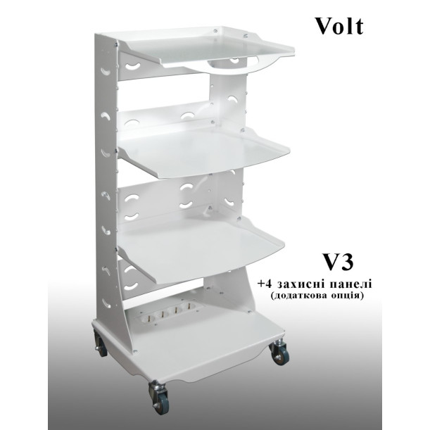 Мобільний столик для приладів Volt, 1–4 полиці, висота 86 см